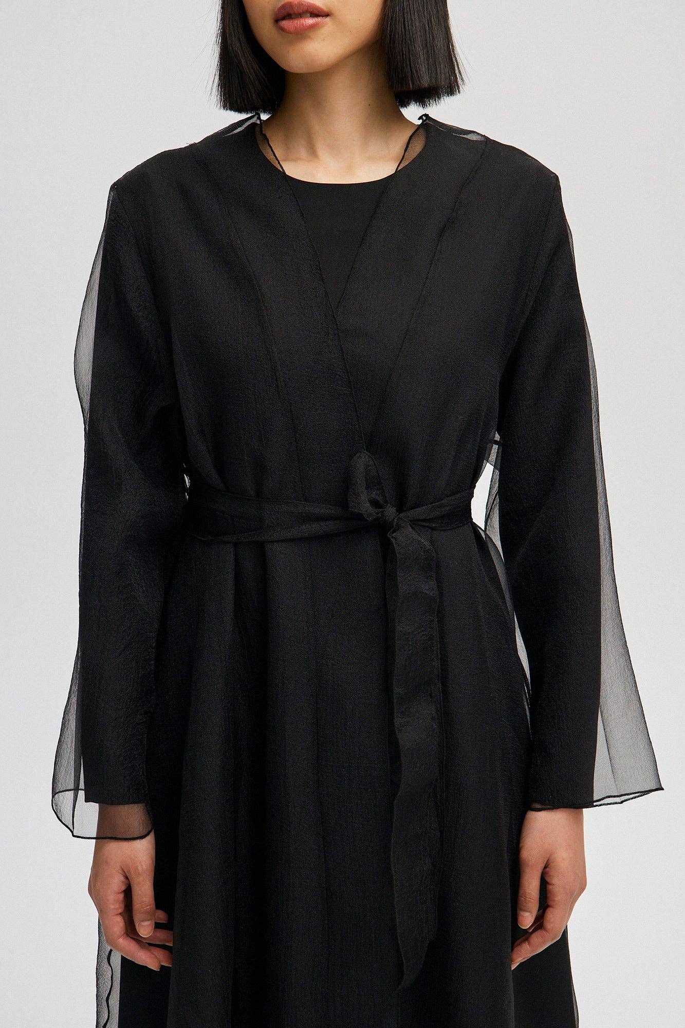 SHEER OPEN MAXI DRESS  / One Size