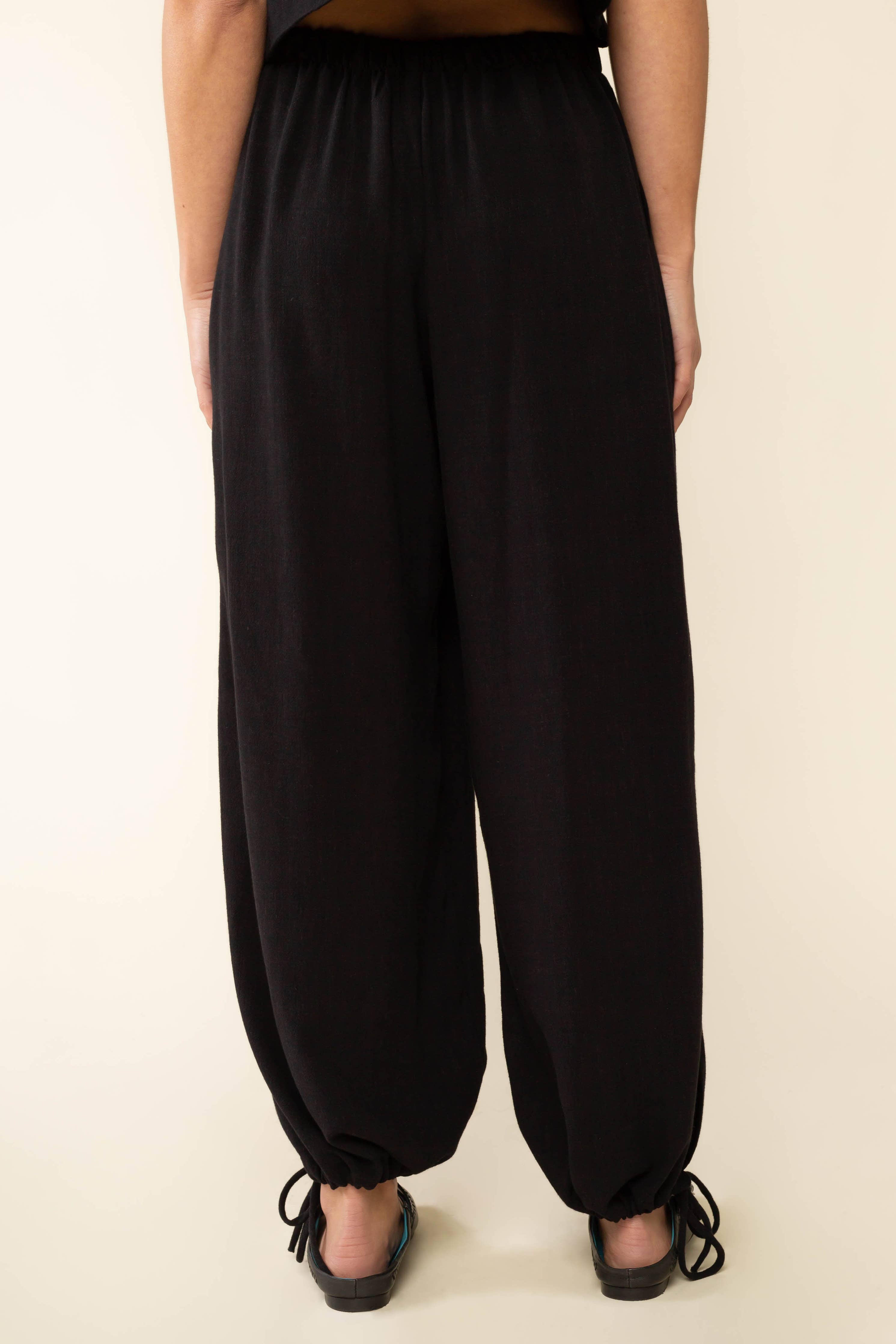 Linen Pant with Drawstring Hem