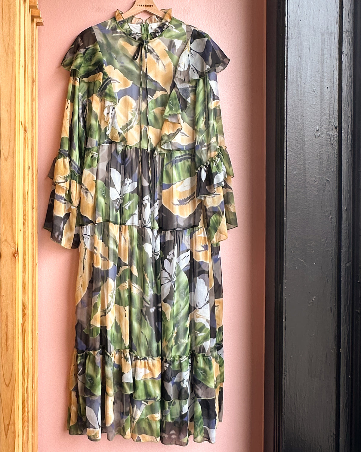 Helen Frilled Chiffon Dress