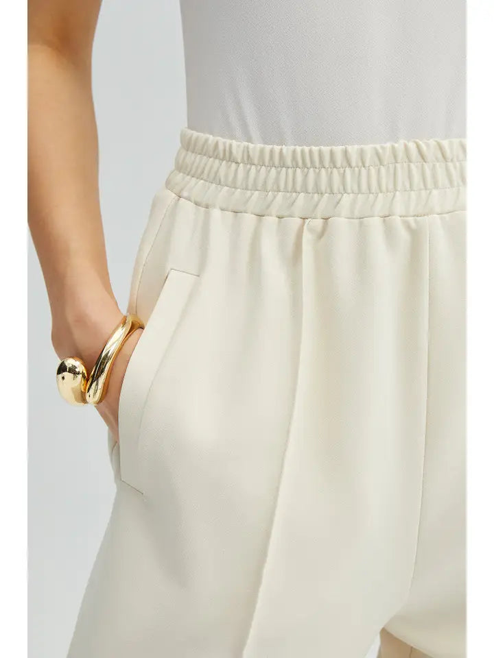 Ramona Elastic Waist Crepe Trousers