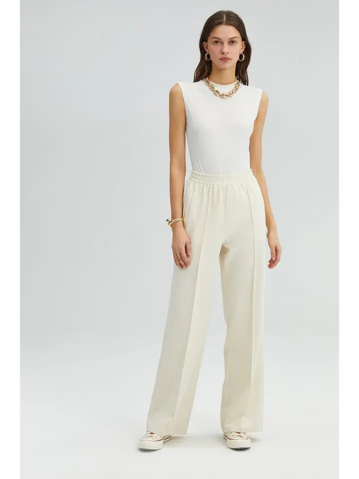 Ramona Elastic Waist Crepe Trousers