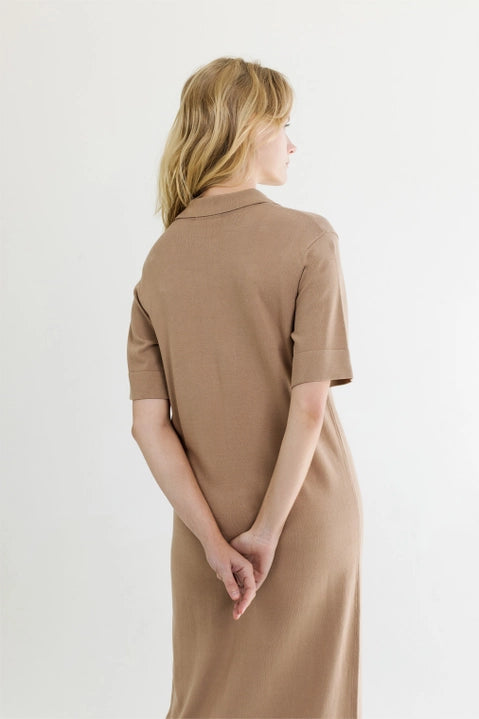 Jorja Knit Dress in Tan