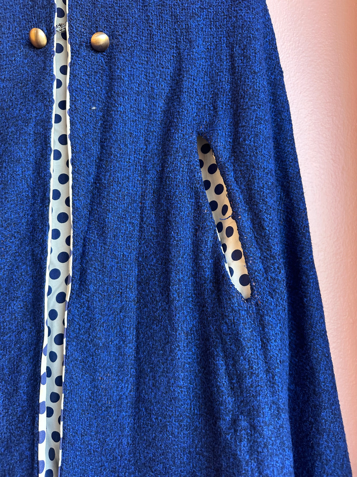 Vintage Wool Poncho / One Size