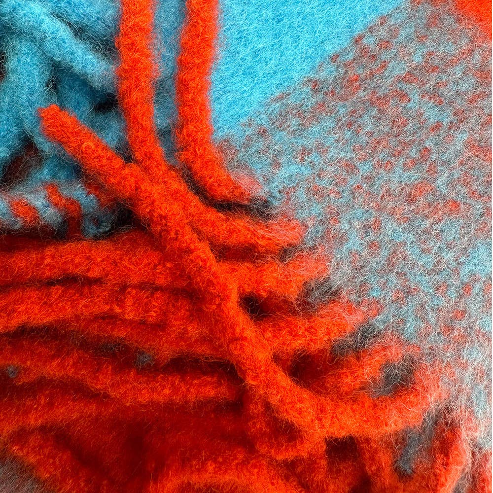 Red and Blue Plaid Scarf