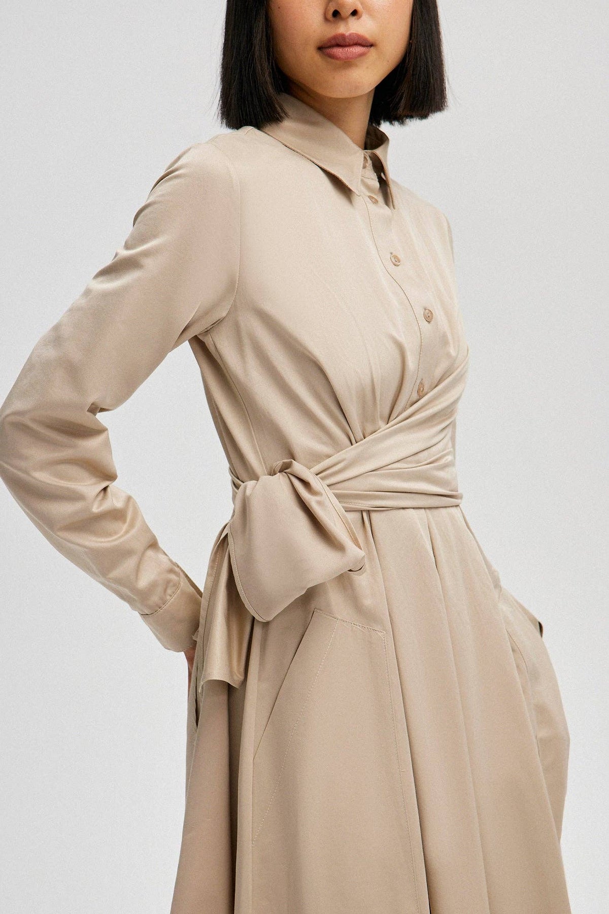 Khia Cotton Shirtdress