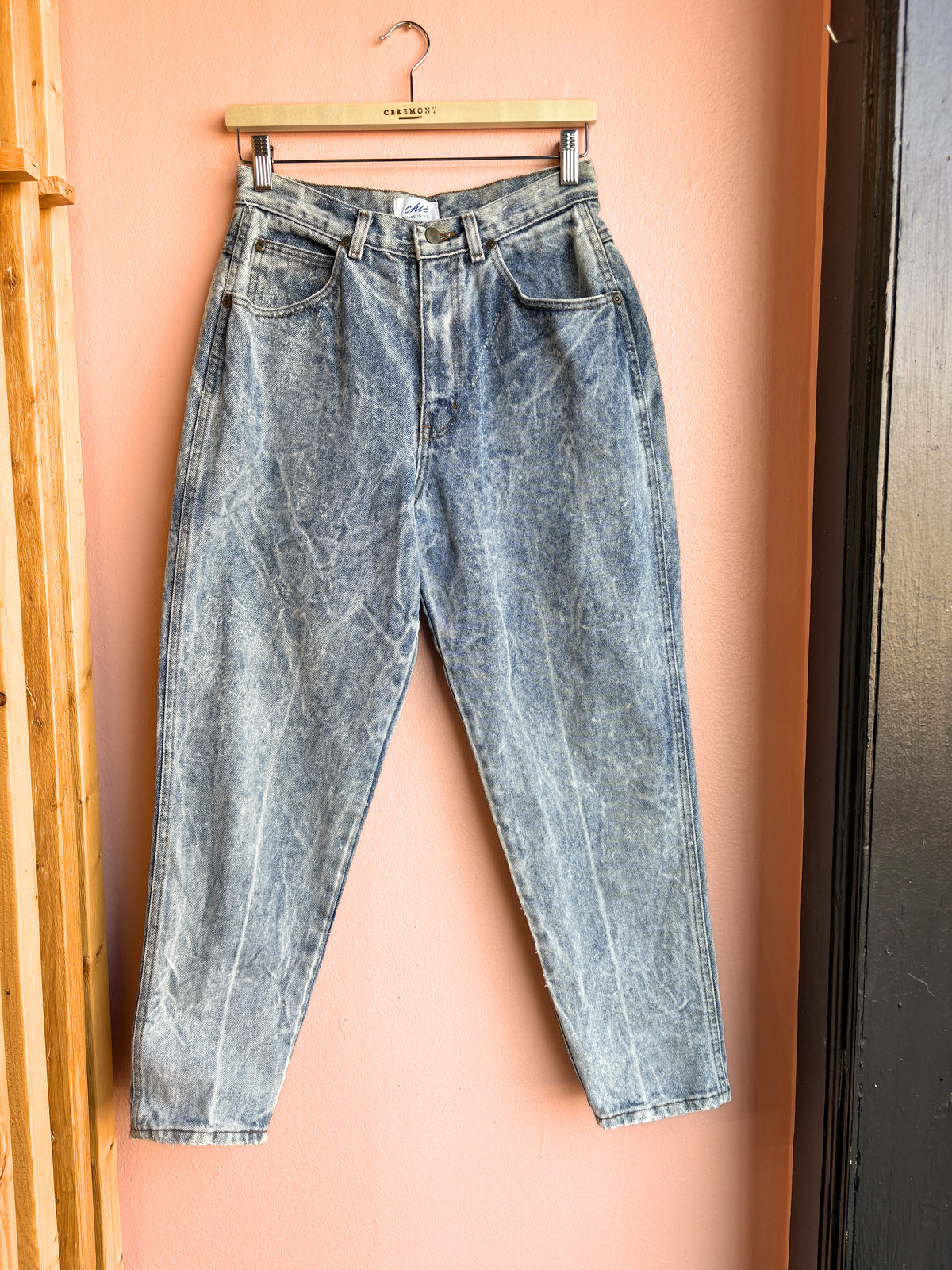 Vintage Chic Light Acid Wash Jeans / Sz 12P