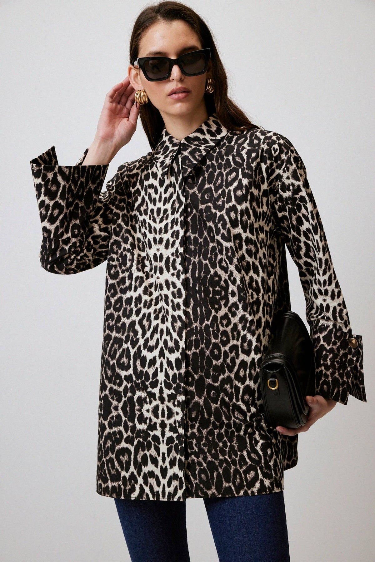 Catherine Button-Up Leopard Print Shirt