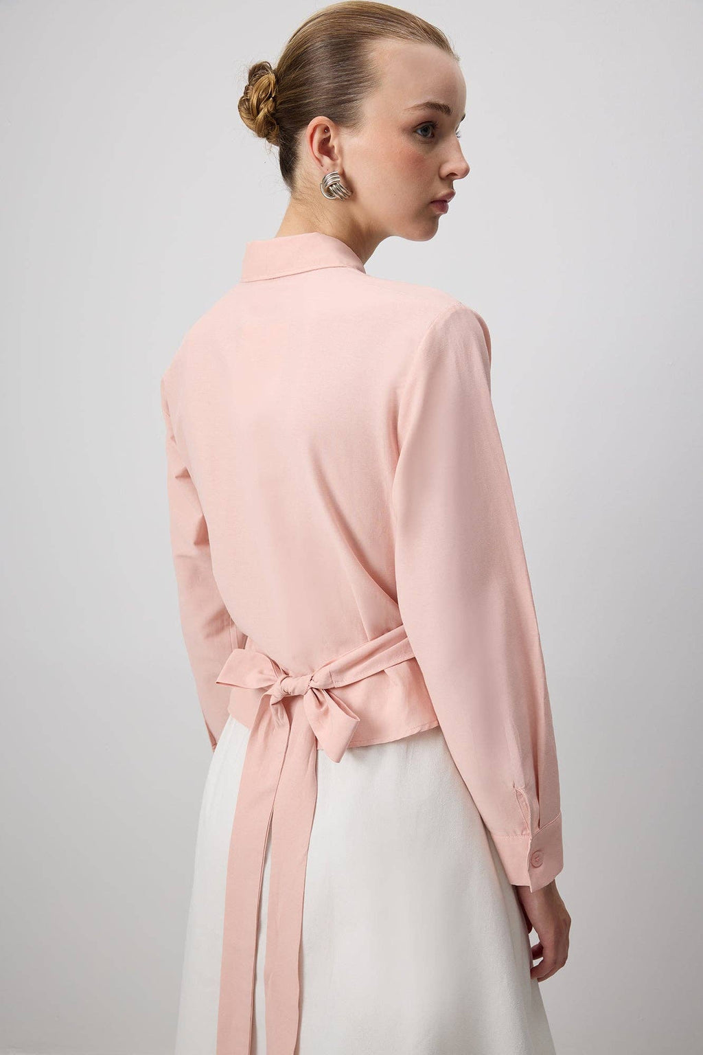 Tailored Poplin Wrap Shirt