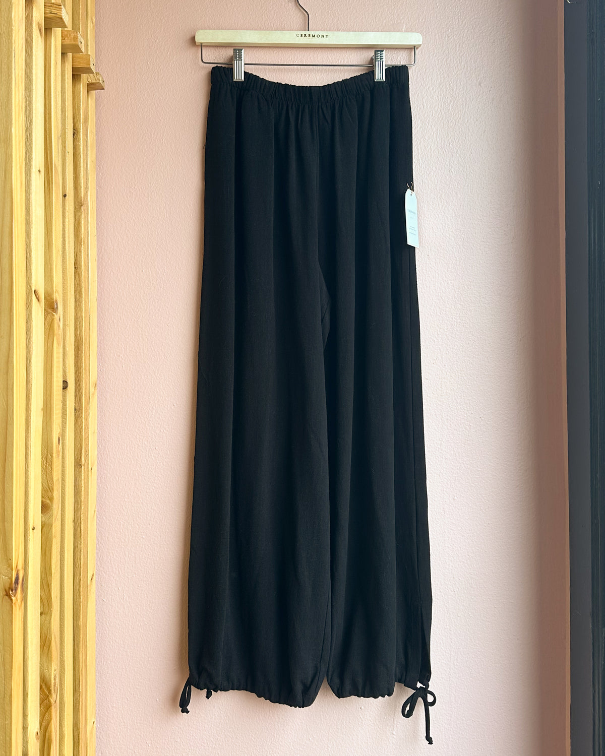 Linen Pant with Drawstring Hem