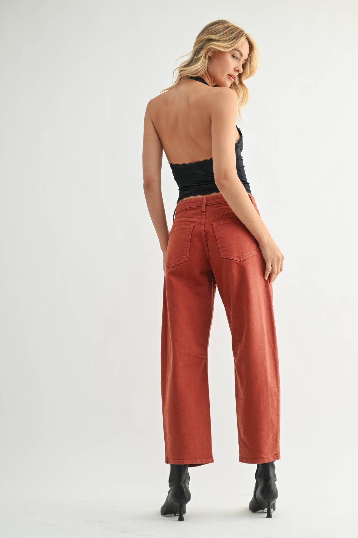 Mila Barrel Pants / Tomato