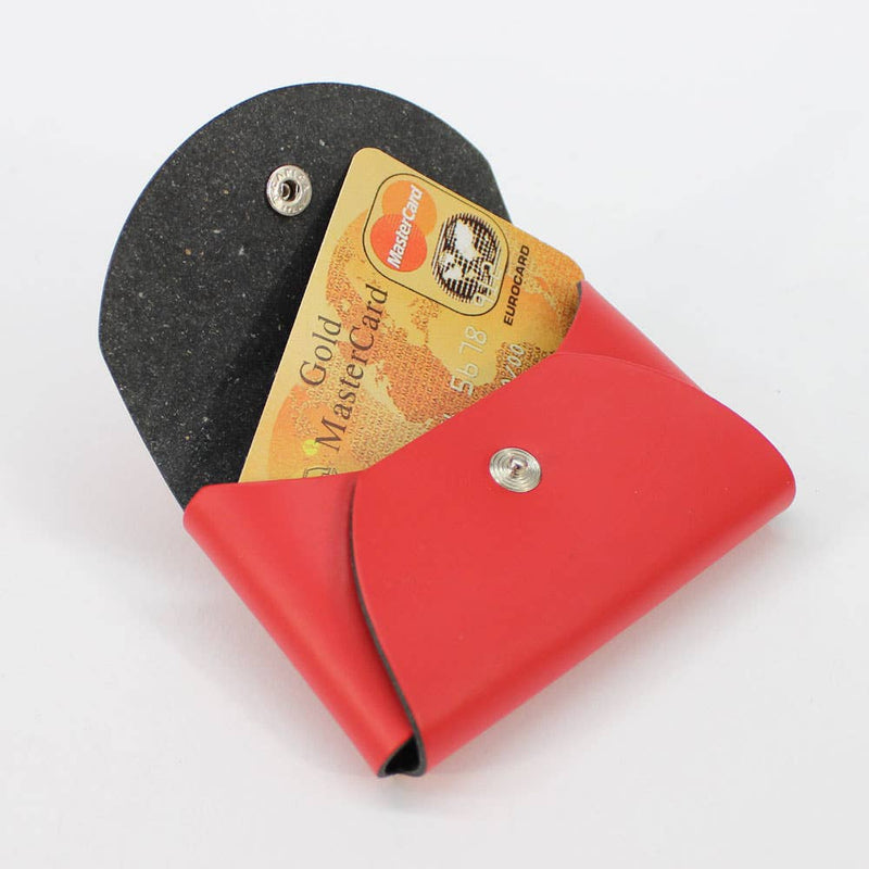 Leather Card Holder / Red