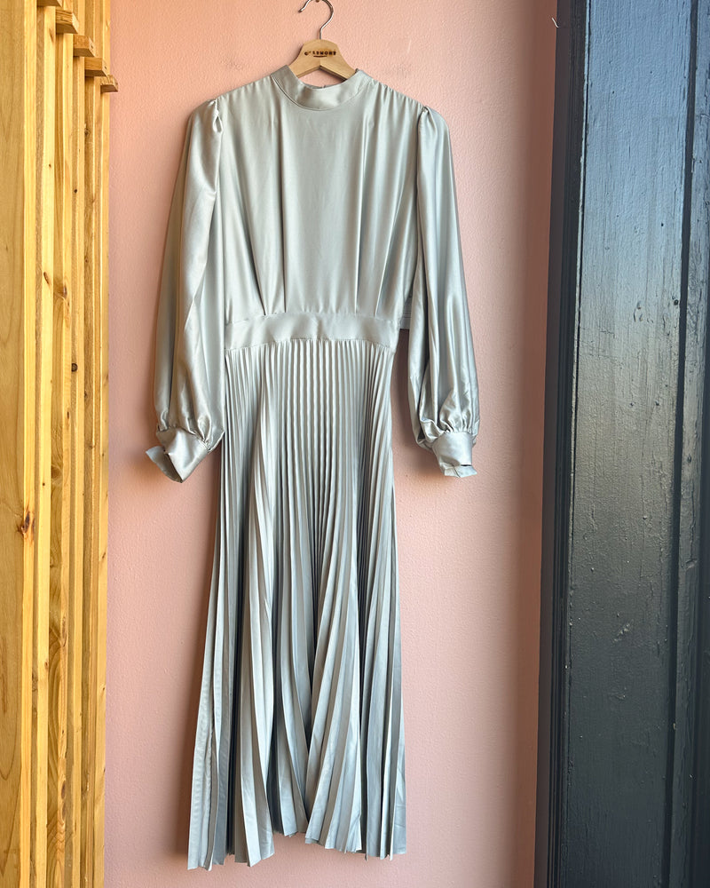 Glisten Pleated Satin Dress
