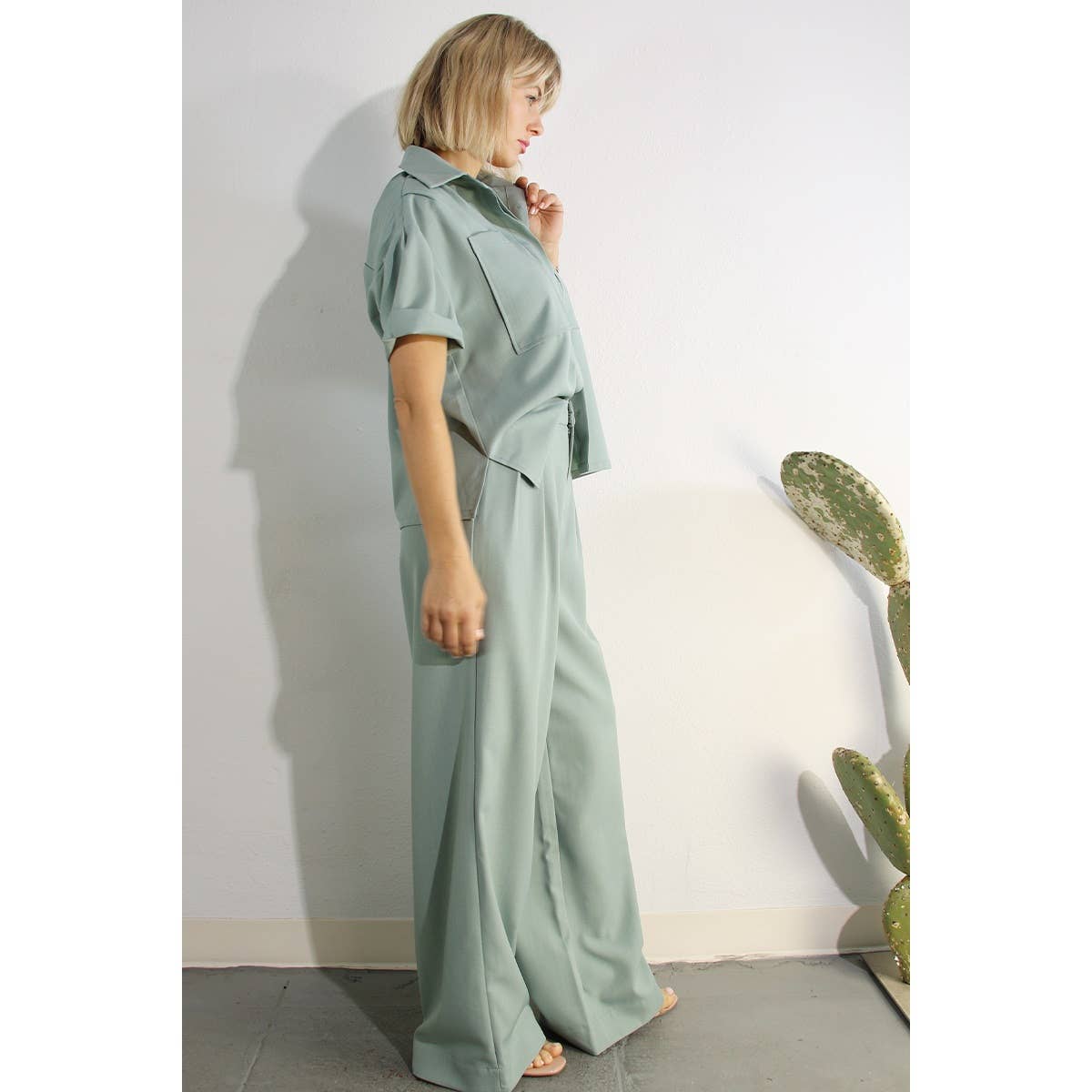PLEATED PANTS