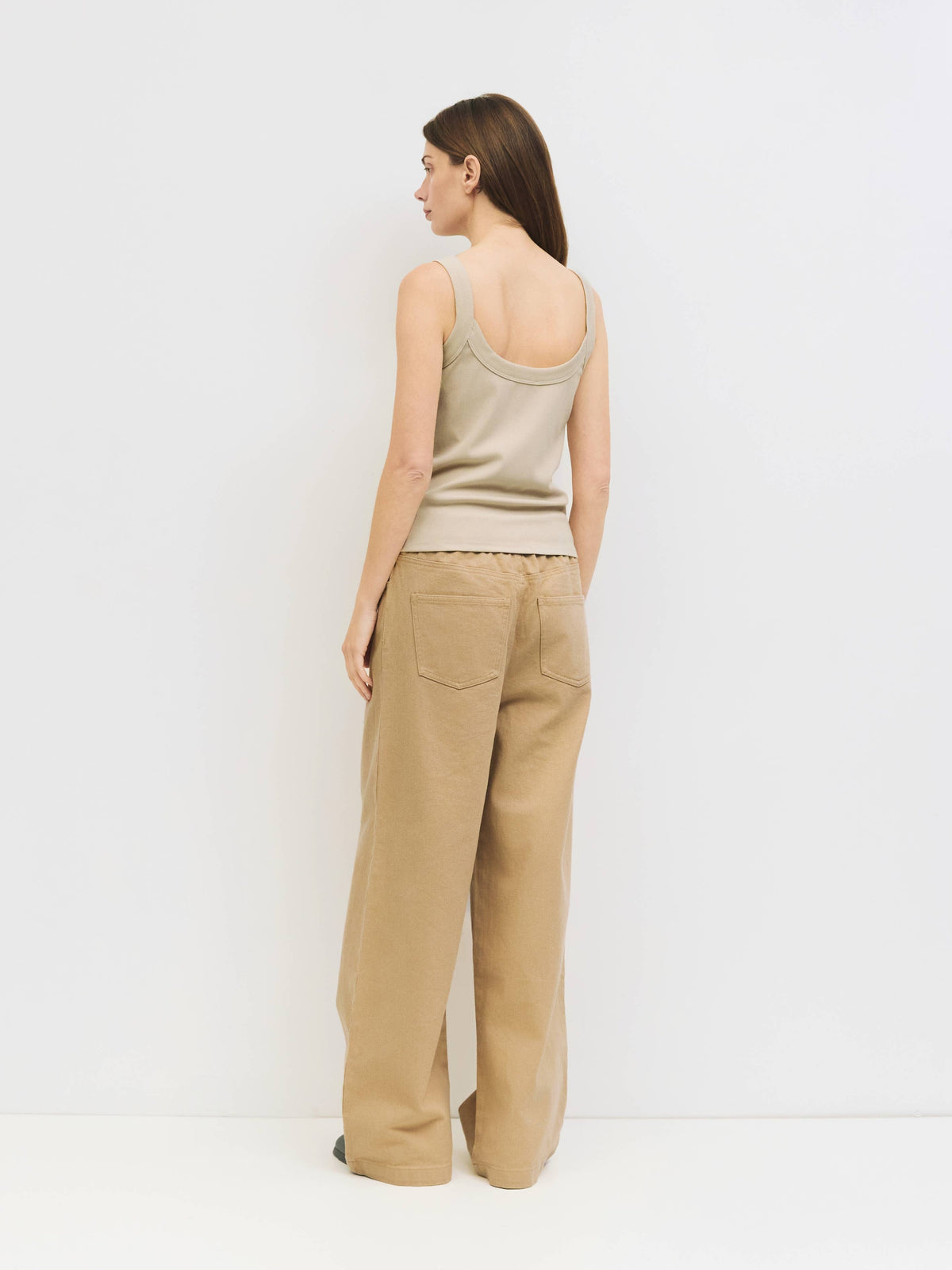 Shay Tank Top in Beige