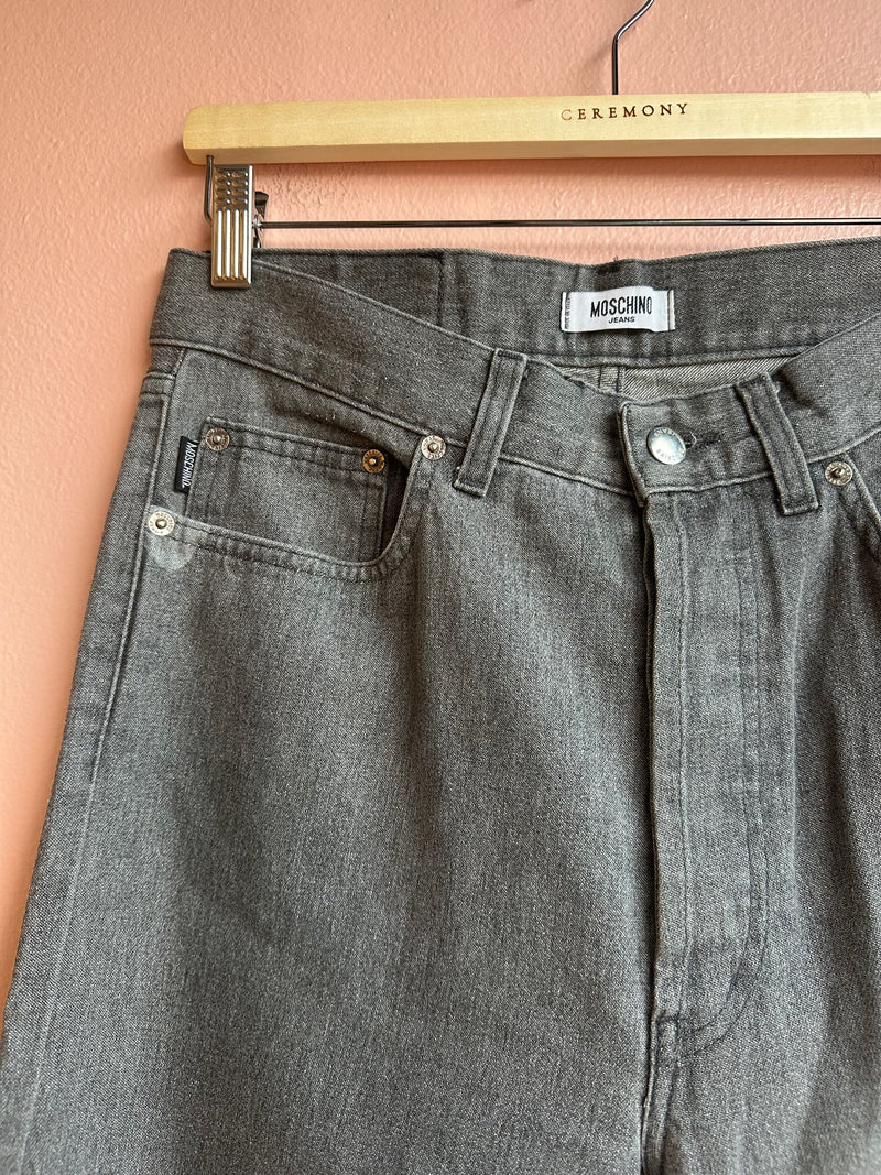 Moschino High-Rise Straight Leg Jeans / Sz M
