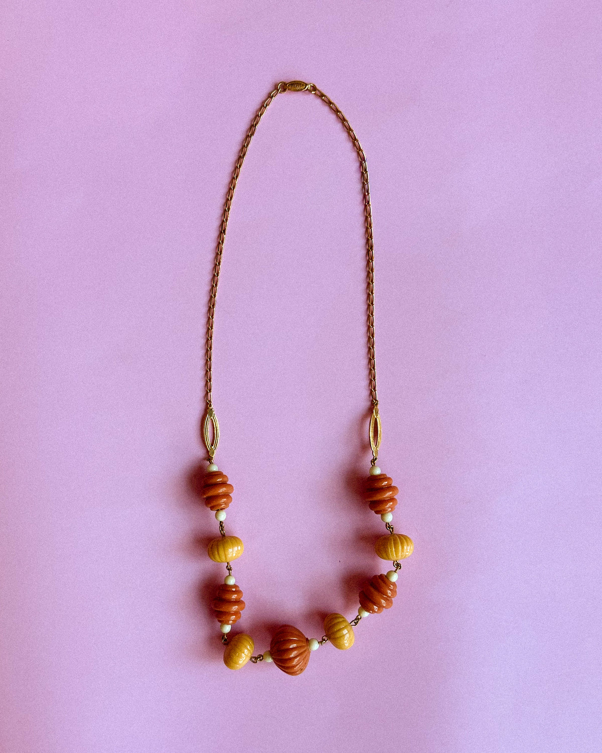 Vintage Necklace / Orange