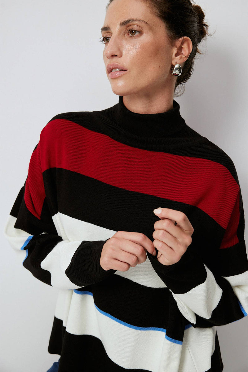 Striped Lorna Turtleneck