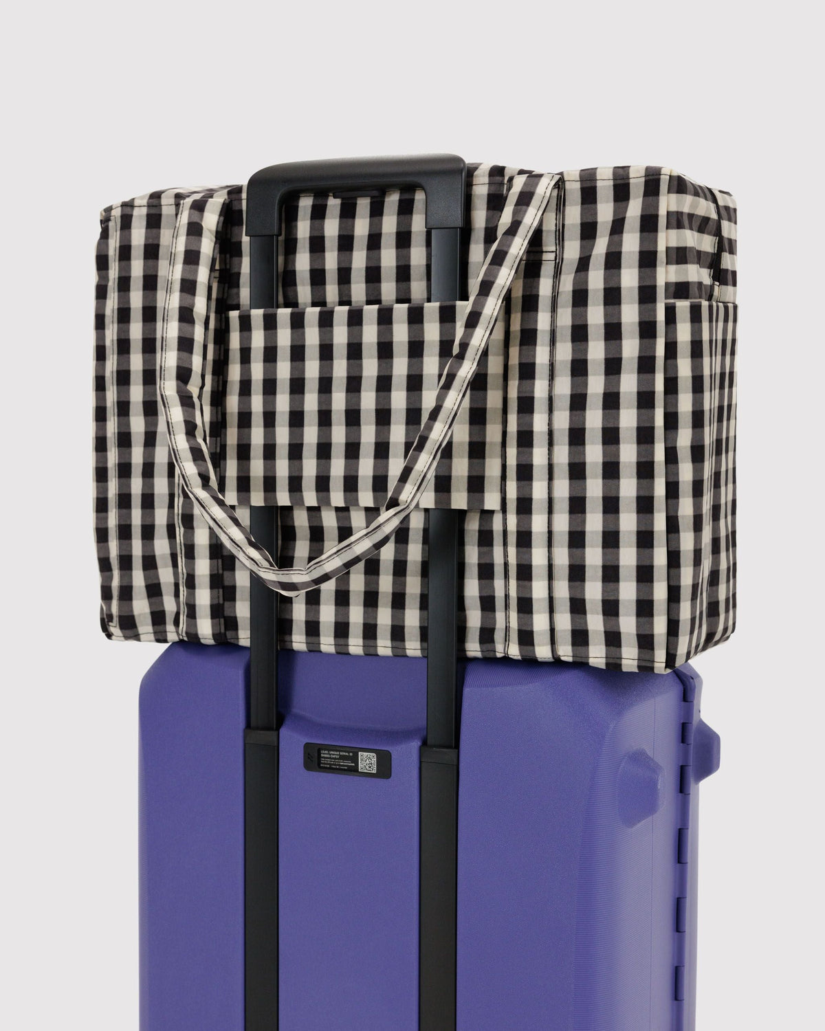 Cloud Carry-On - Black and Cream Gingham