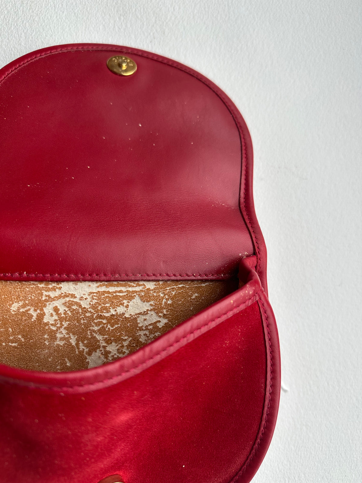 Gucci Horsebit Red Suede Leather Belt Bag