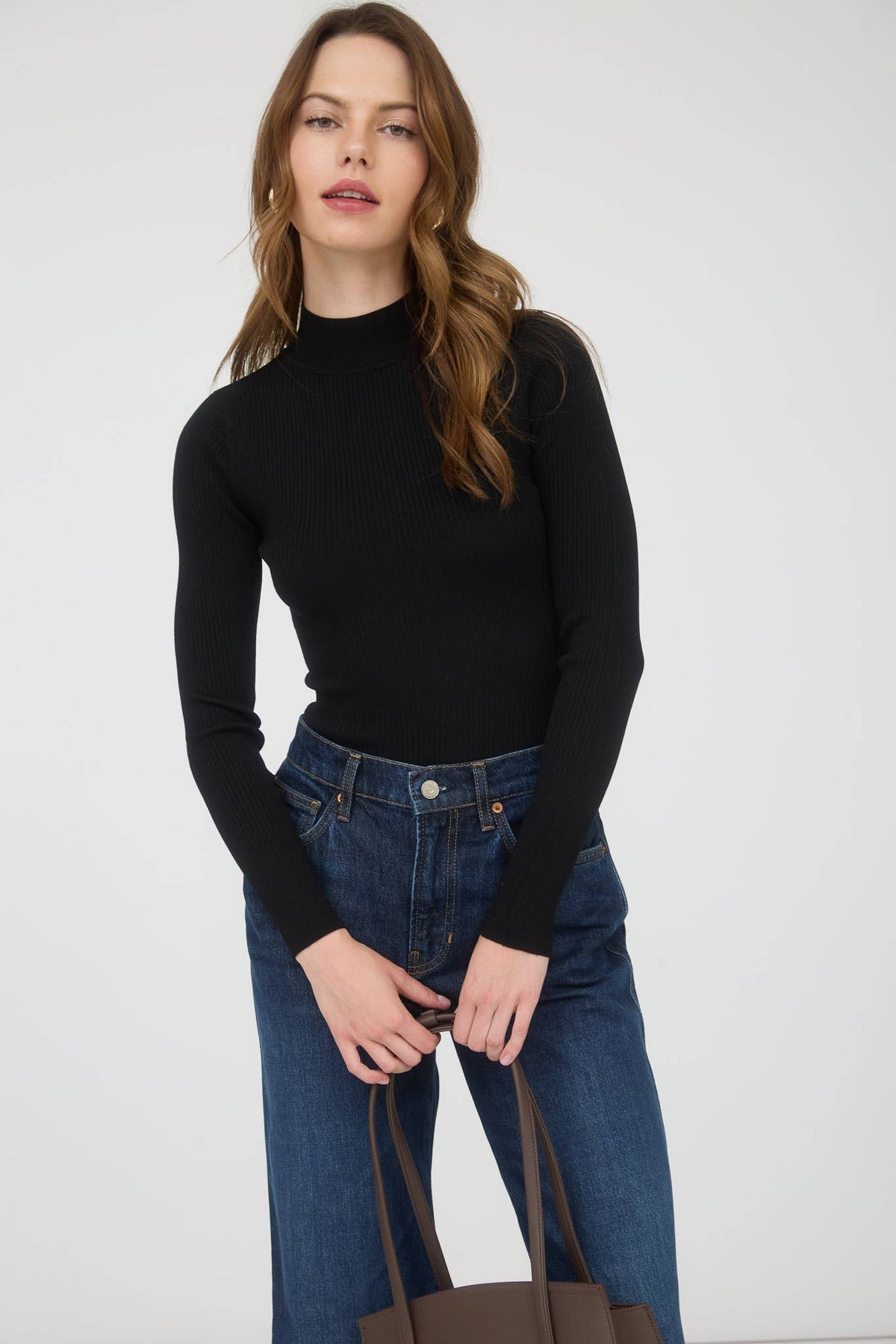 Georgie Ribbed Bodysuit / Black