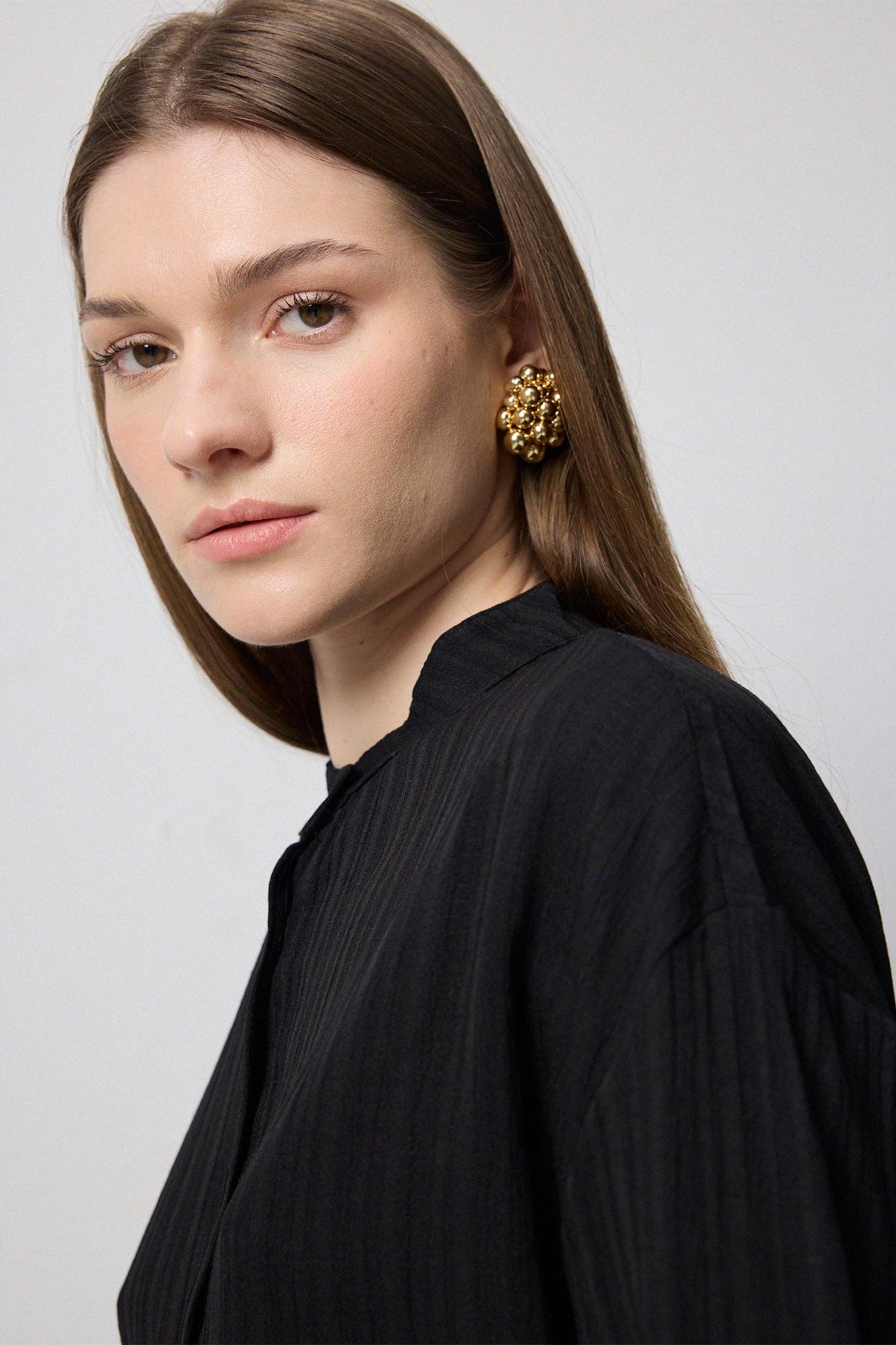 Bead cluster earrings / Gold