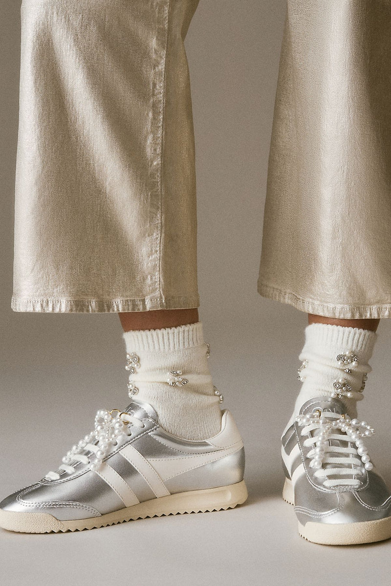 Gola Torpedo Sneakers in Silver/Off White