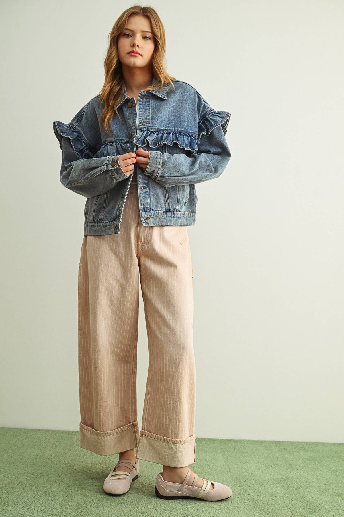 Lara Cuffed Cotton Pants