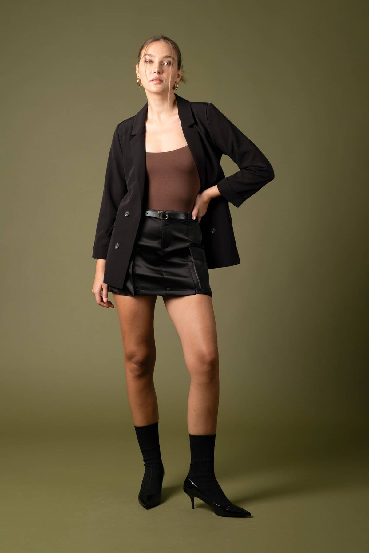 3/4 Sleeve Black Blazer