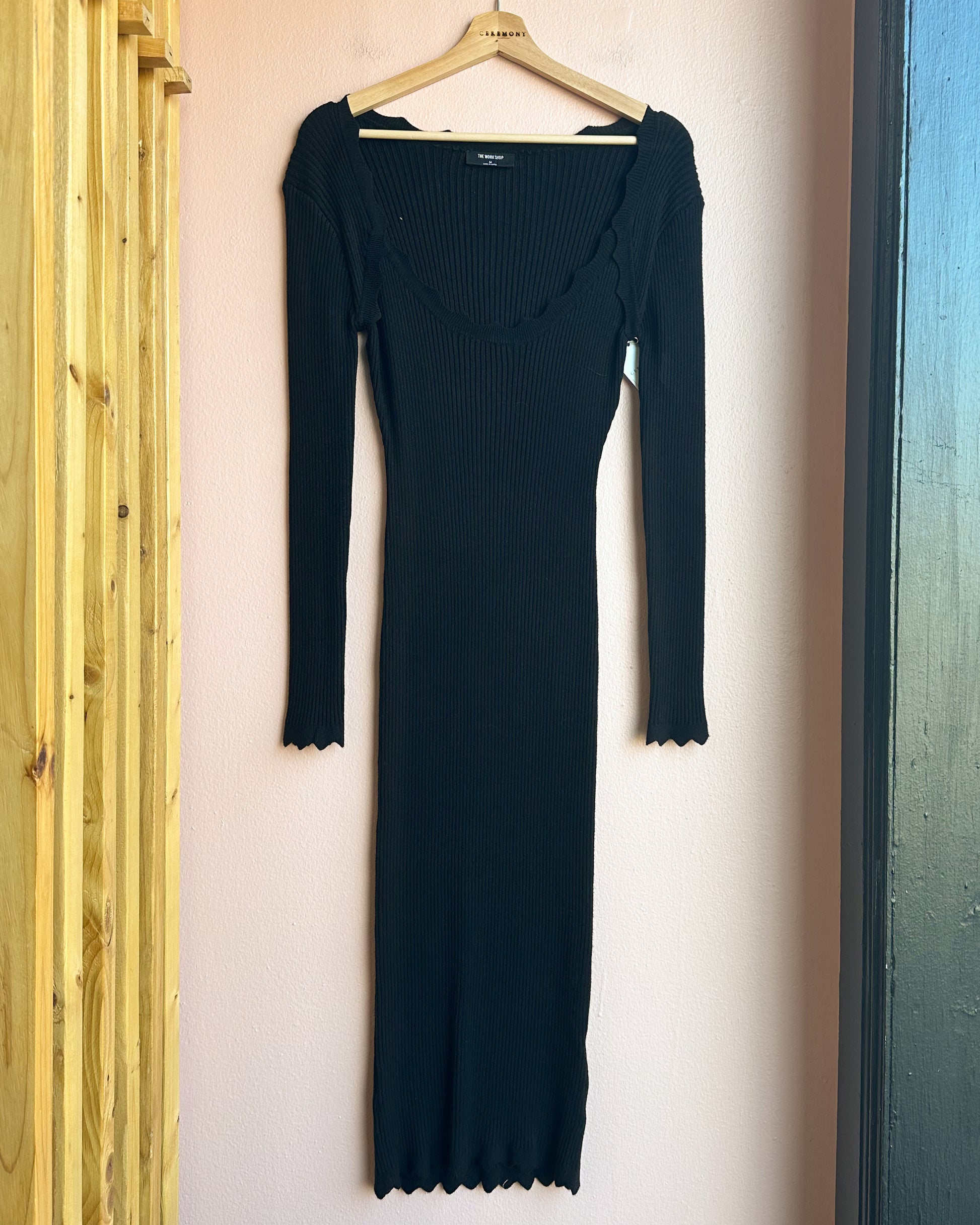 Celeste Scallop Hem Dress