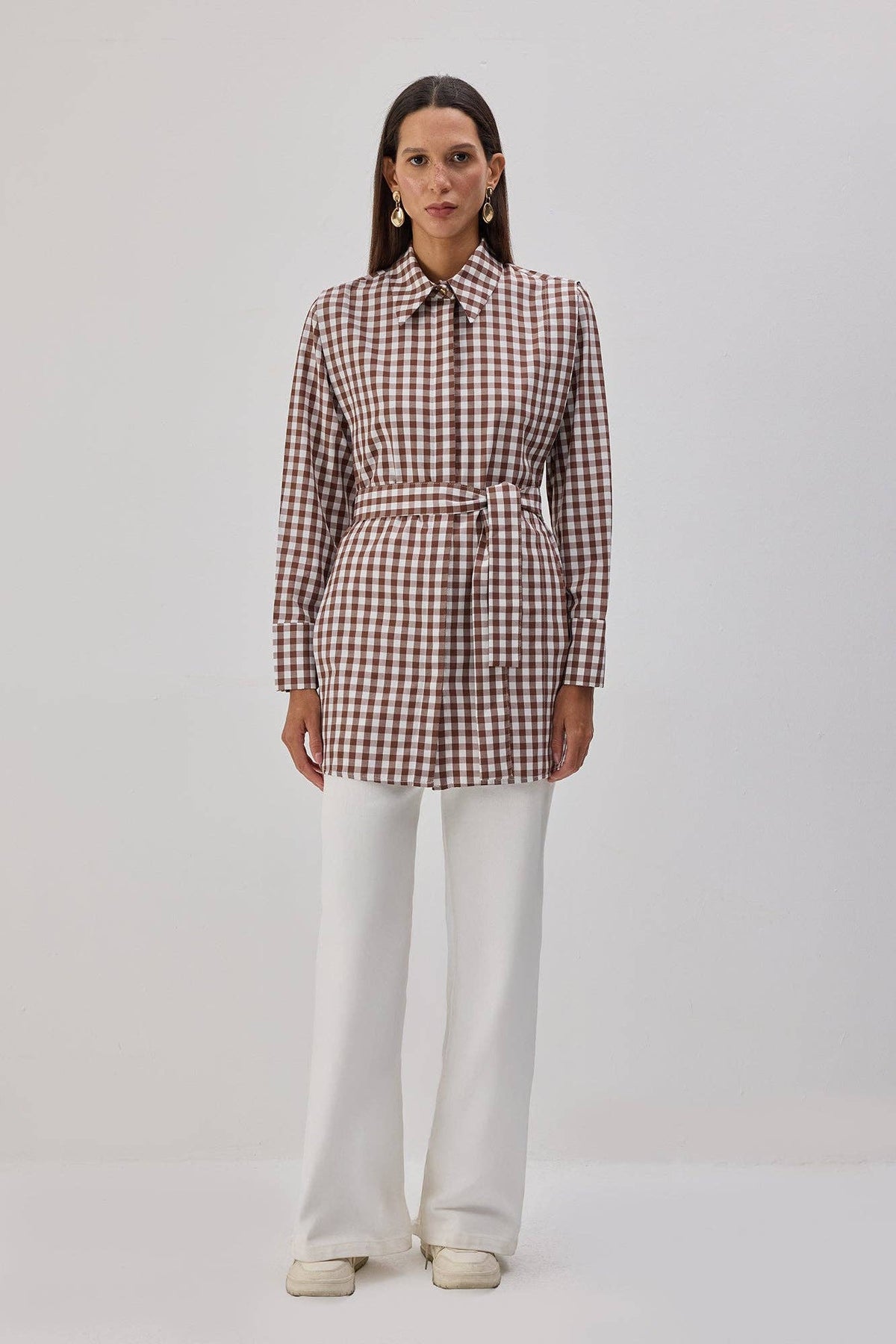 Charlotte Belted Gingham Shirt