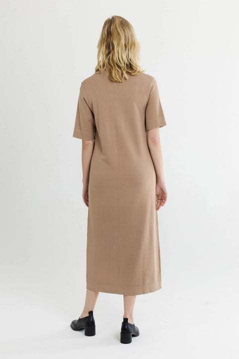 Jorja Knit Dress in Tan