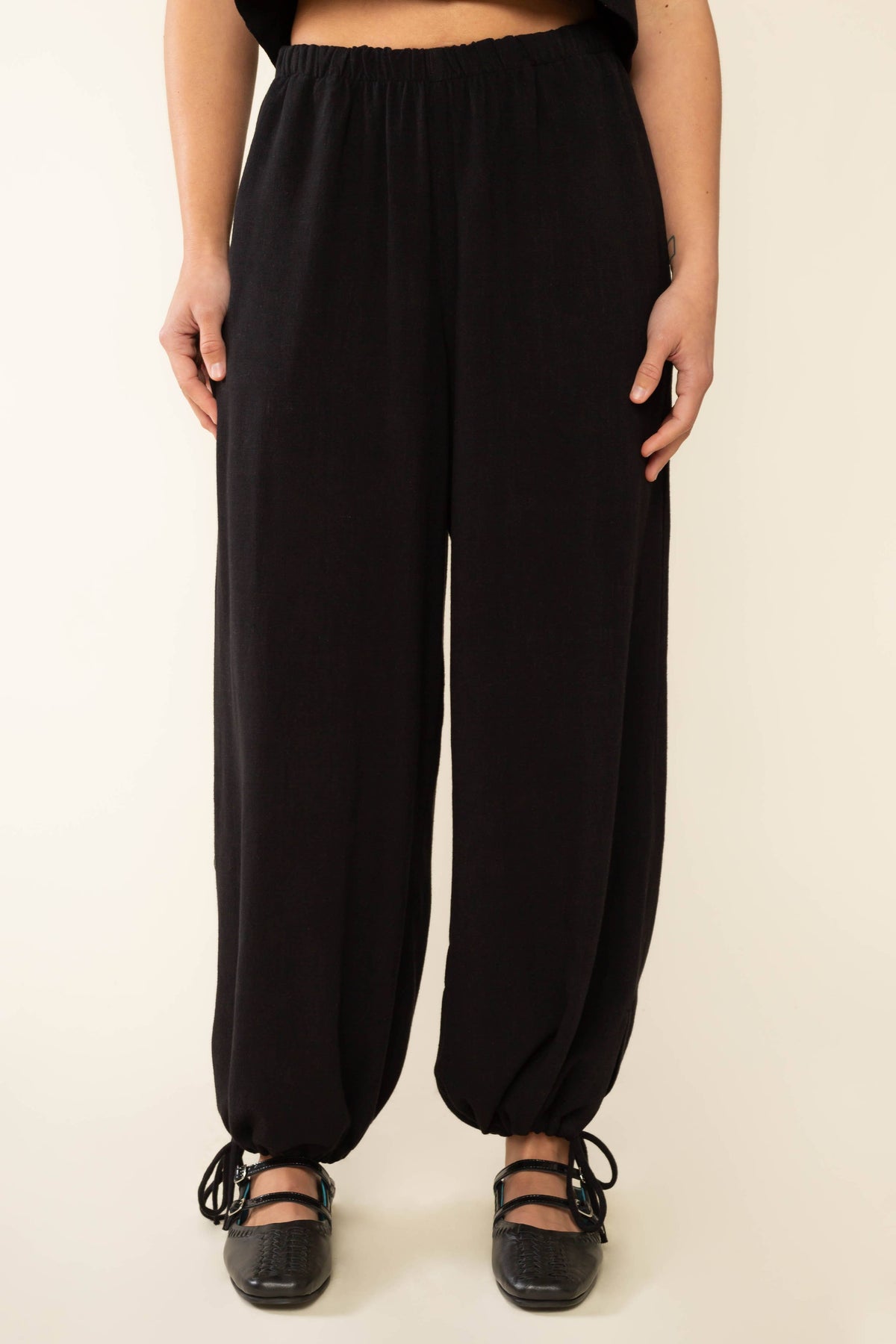 Linen Pant with Drawstring Hem