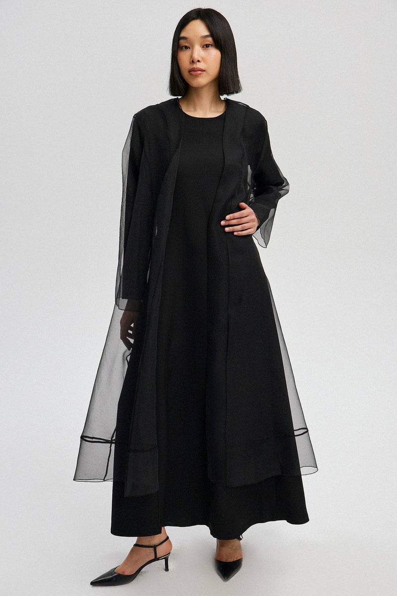 SHEER OPEN MAXI DRESS  / One Size