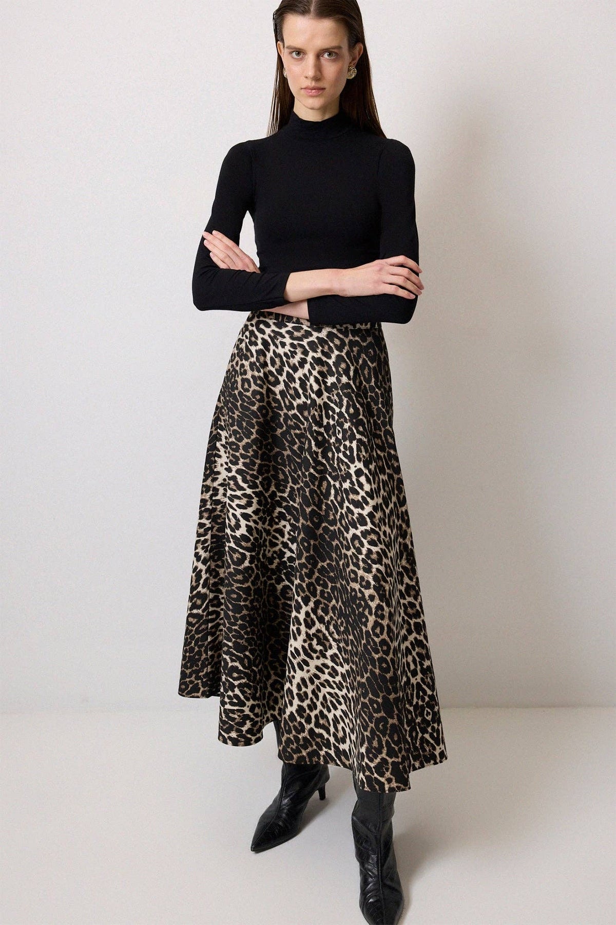 Gabi Leopard Skirt