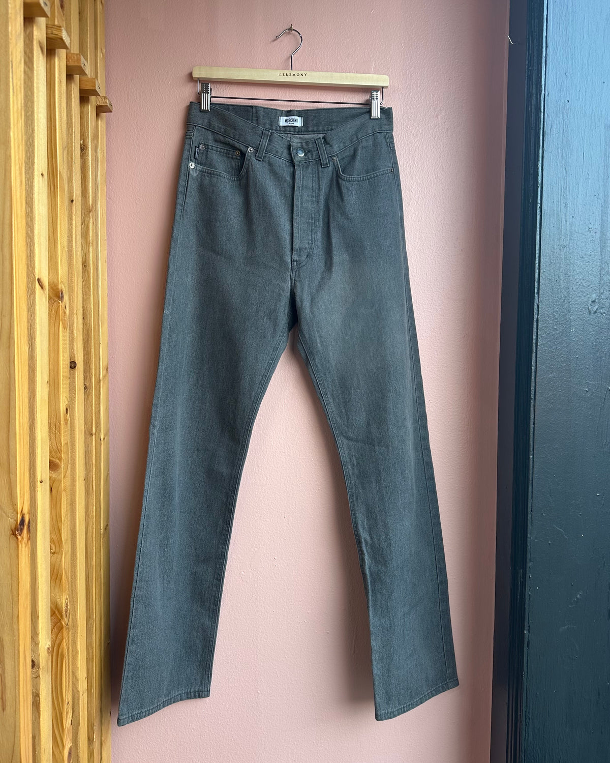 Moschino High-Rise Straight Leg Jeans / Sz M