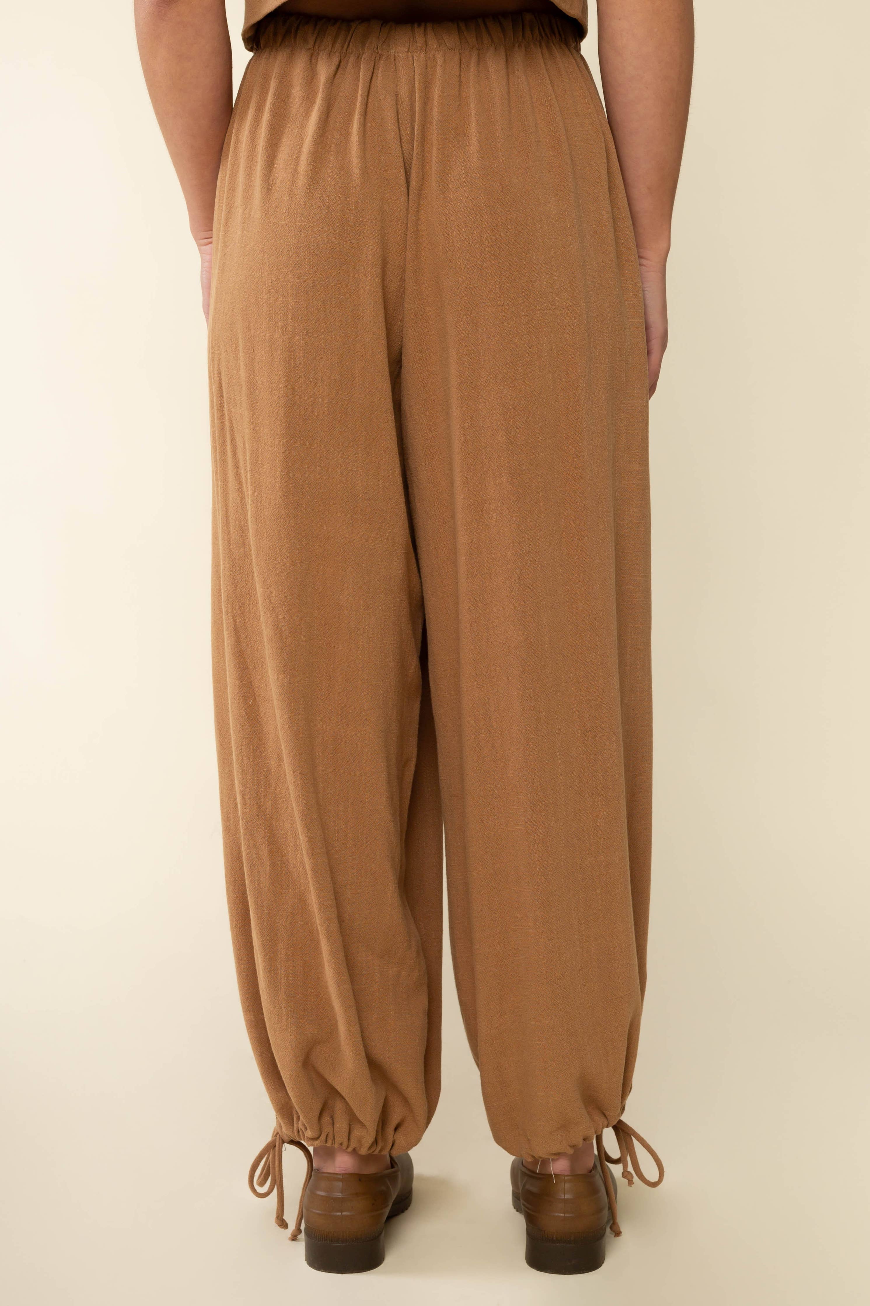 Linen Pant with Drawstring Hem