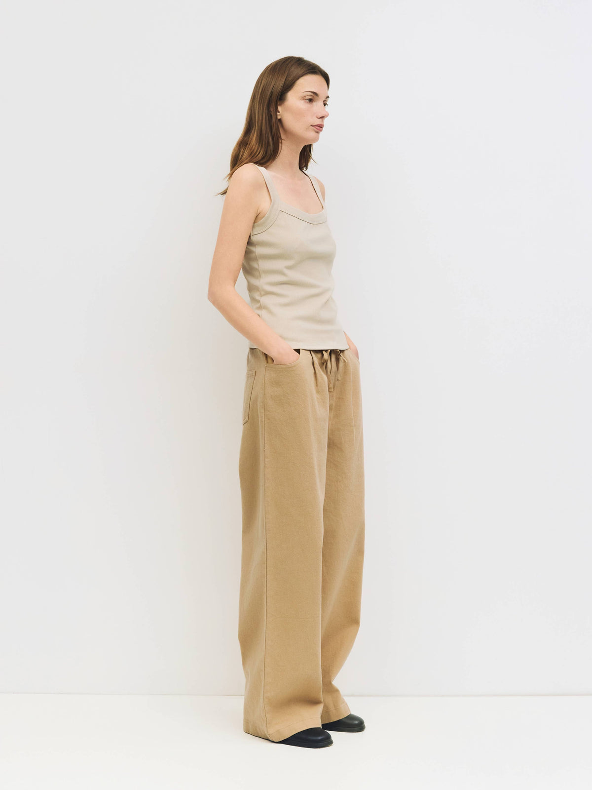 Shay Tank Top in Beige