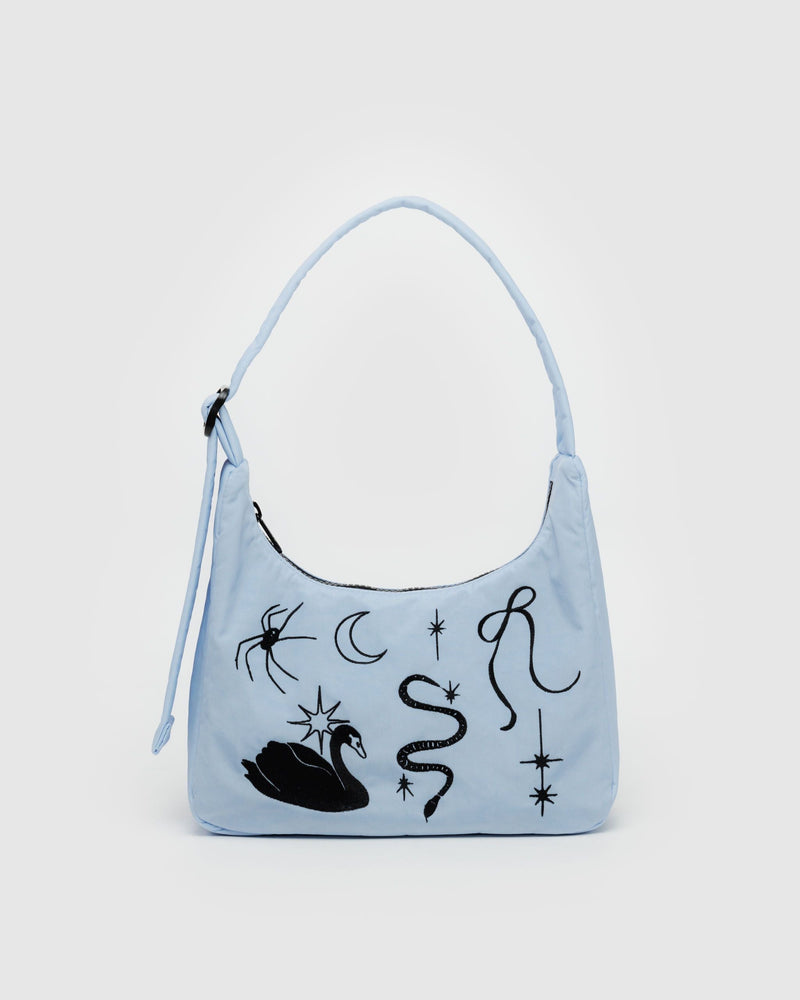 Mini Nylon Shoulder Bag - Embroidered Ballet Icons