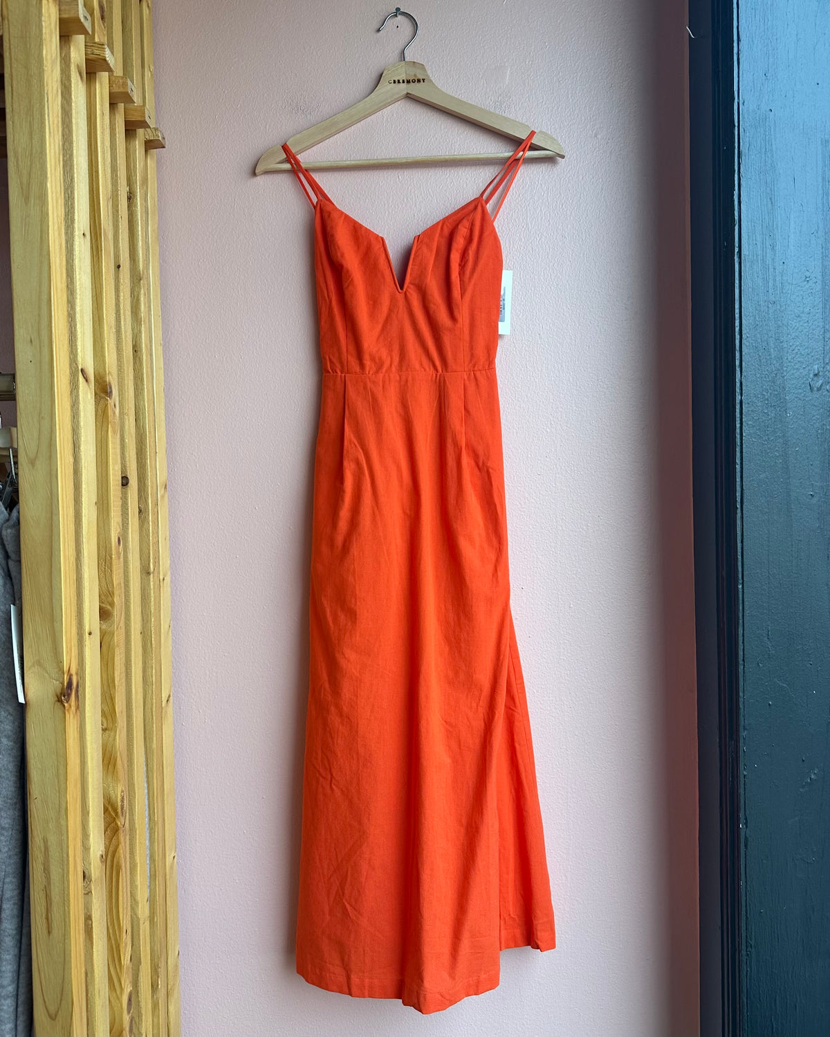 Lucille Cotton Dress in Tomato