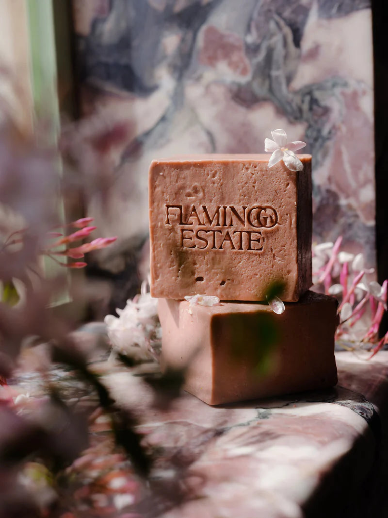 NIGHT BLOOMING JASMINE & DAMASK ROSE SOAP BRICK BY FLAMINGO ESTATE