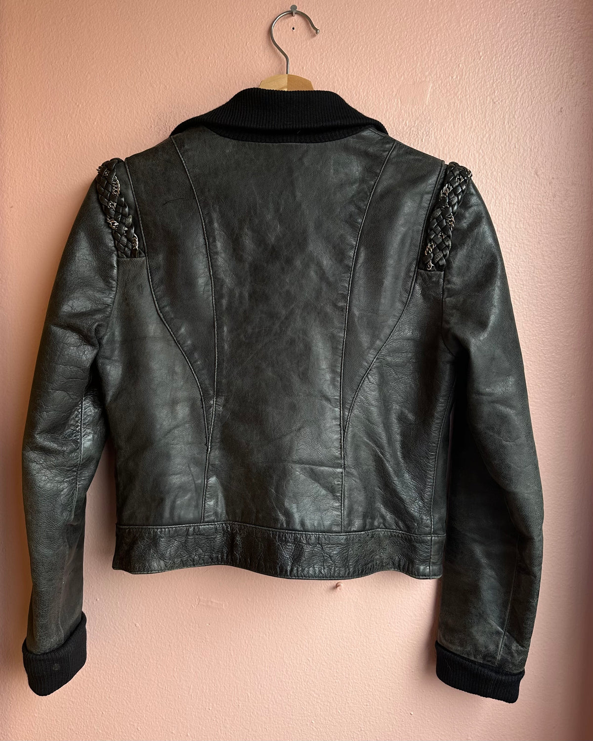 Versace Leather Jacket / xs