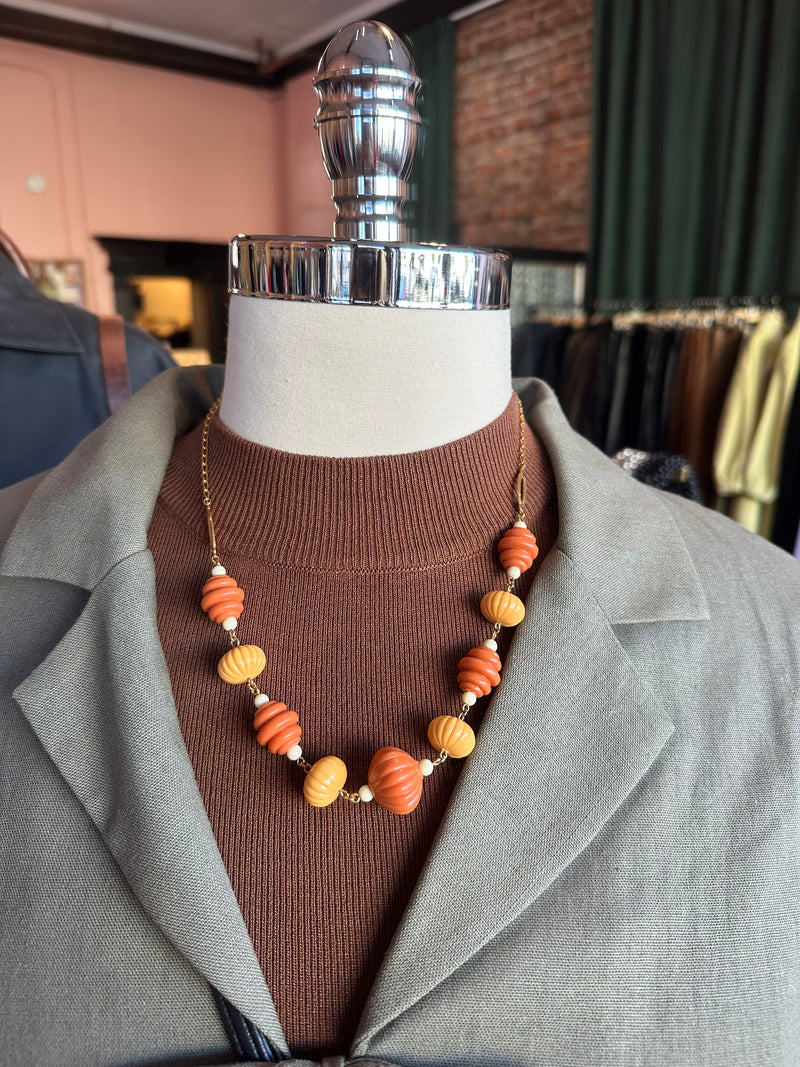Vintage Necklace / Orange