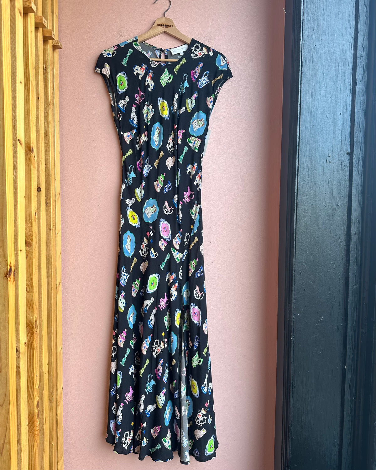 Corey Lynn Calter Short-Sleeve Printed Maxi Dress