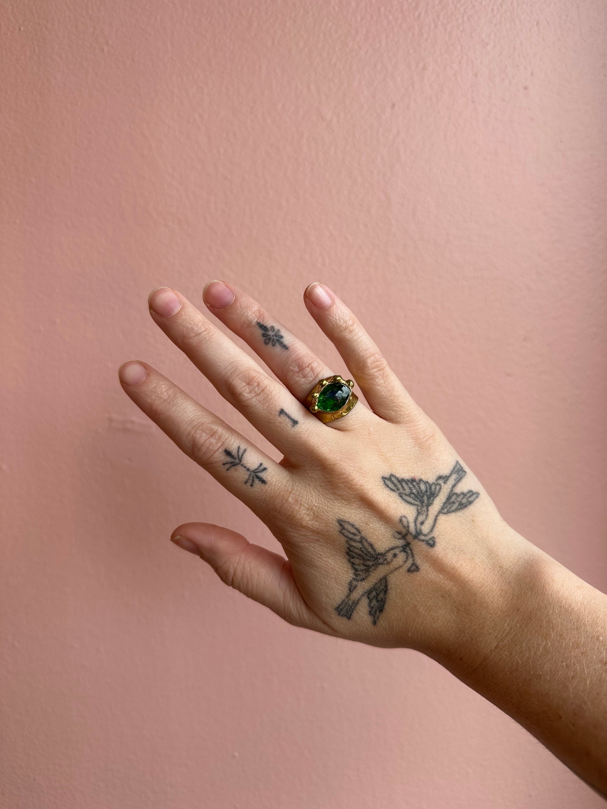 Brass Evil Eye Ring