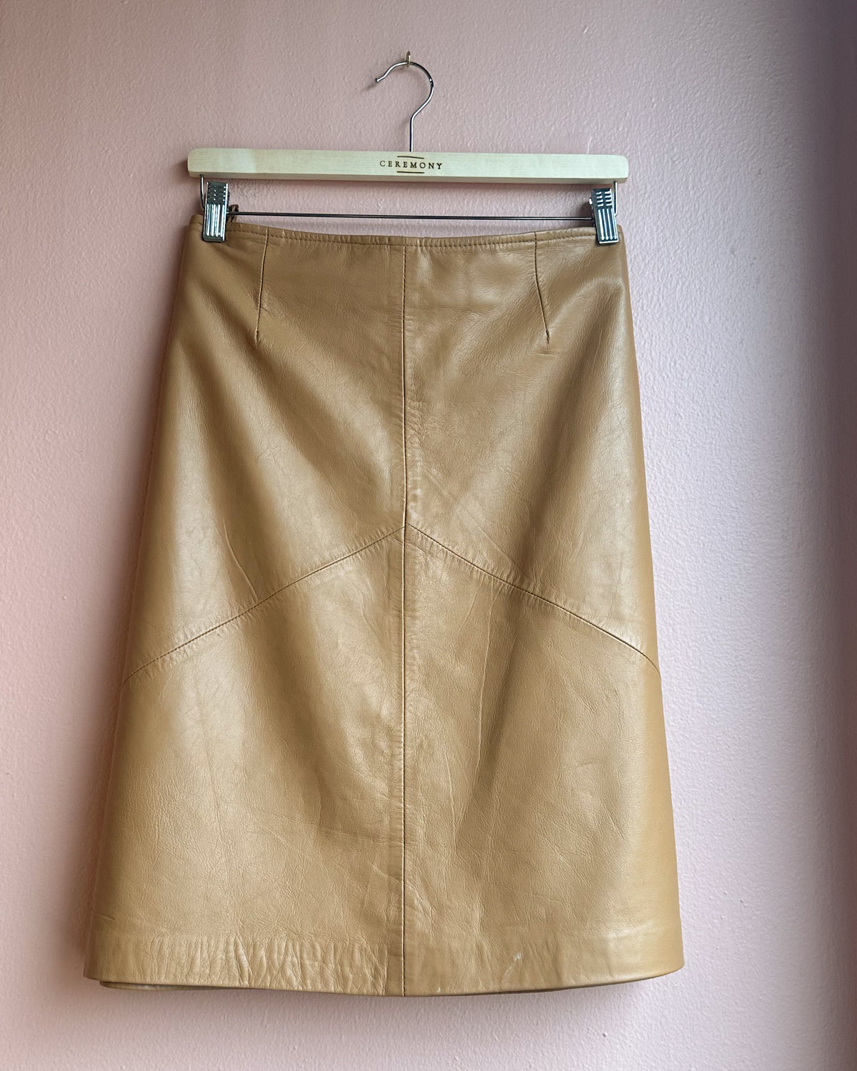 Leather Limited Tan Leather Skirt