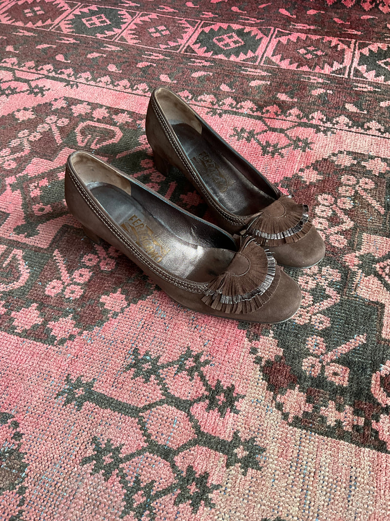 Ferragamo Suede Pumps / Sz US 5.5