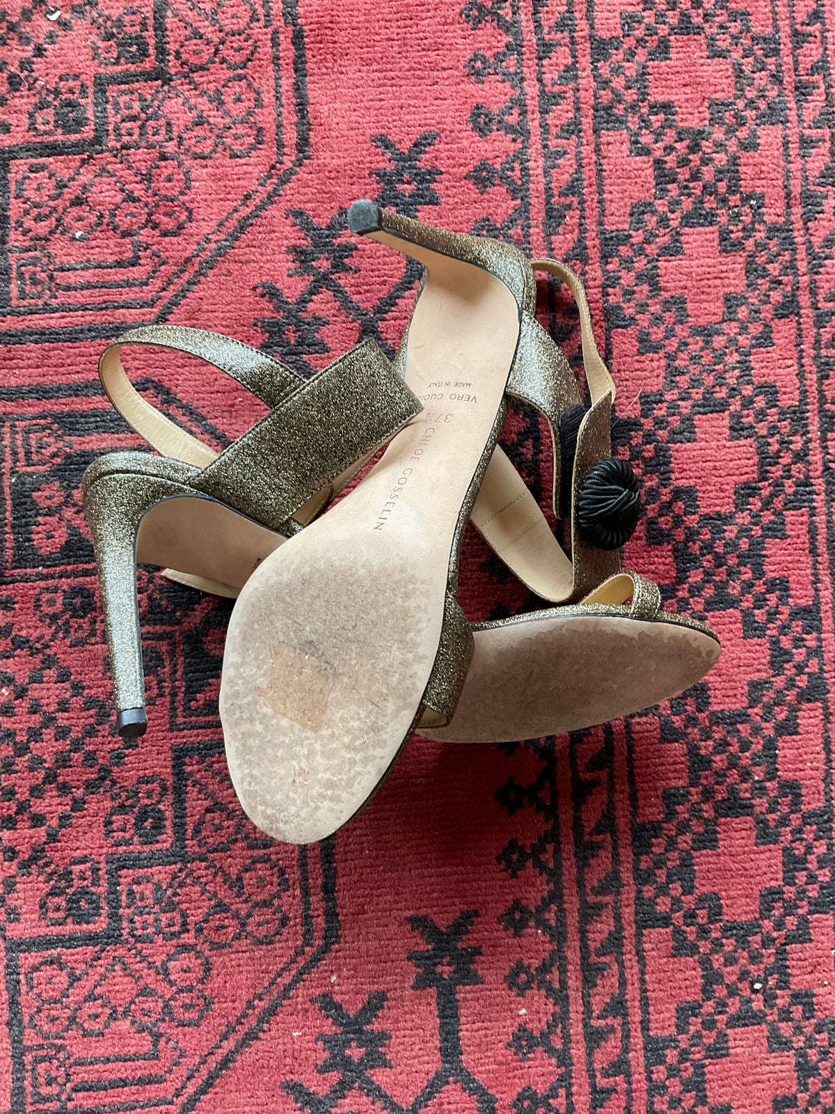 Chloé Gosselin Glitter Heels / Sz US 7.5 / ITn 37.5