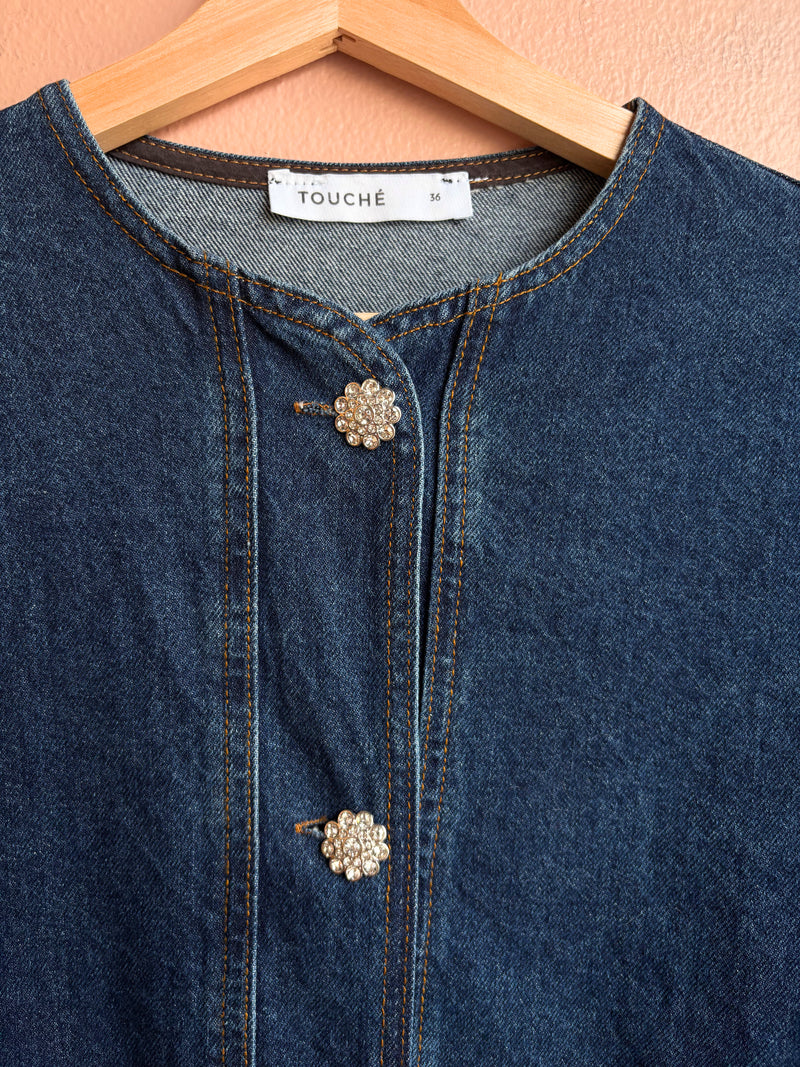 Stone Button Denim Jacket