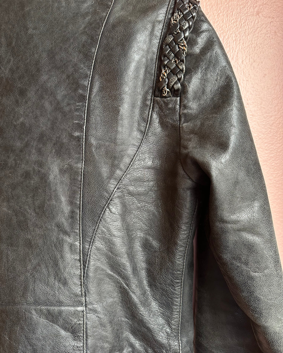 Versace Leather Jacket / xs