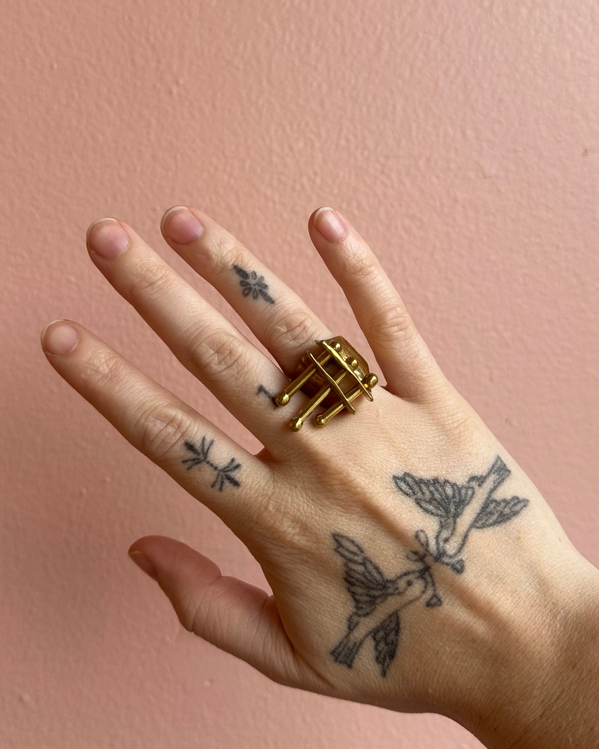 Brass Adjustable Bar Ring